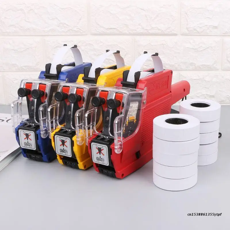10 Cuộn Giá Nhãn Giấy Nạp Thẻ Đánh Dấu Miếng Dán Đôi Liên Tiếp Cho MX-6600 Labeller Súng