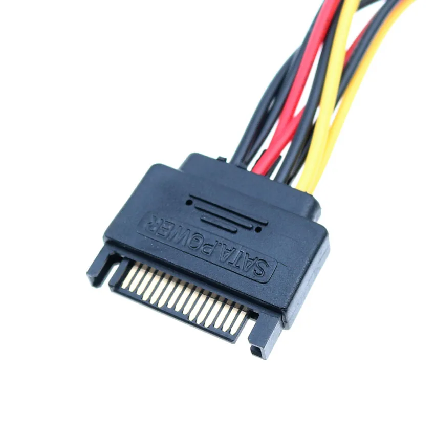 Cltgxdd 90 gradi SATA 15 Pin maschio a doppio 15 P femmina Y Splitter adattatore cavo di alimentazione cavo disco rigido per Computer di alta qualità
