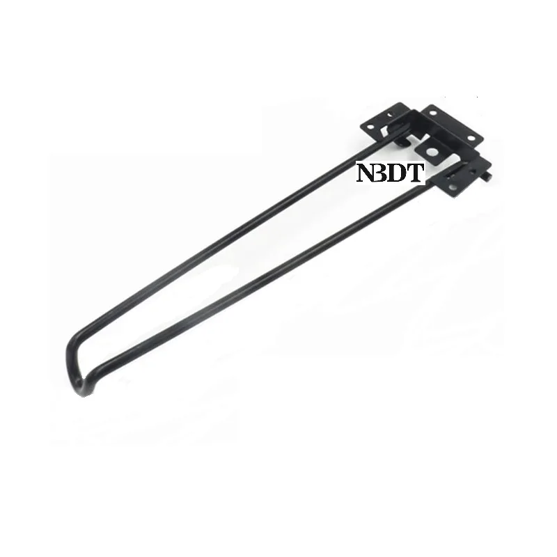 

4Pcs Dia.8mm Steel Wire 43CM 17" Folding Hairpin Leg Laptop Coffee Table Desk Matte Black