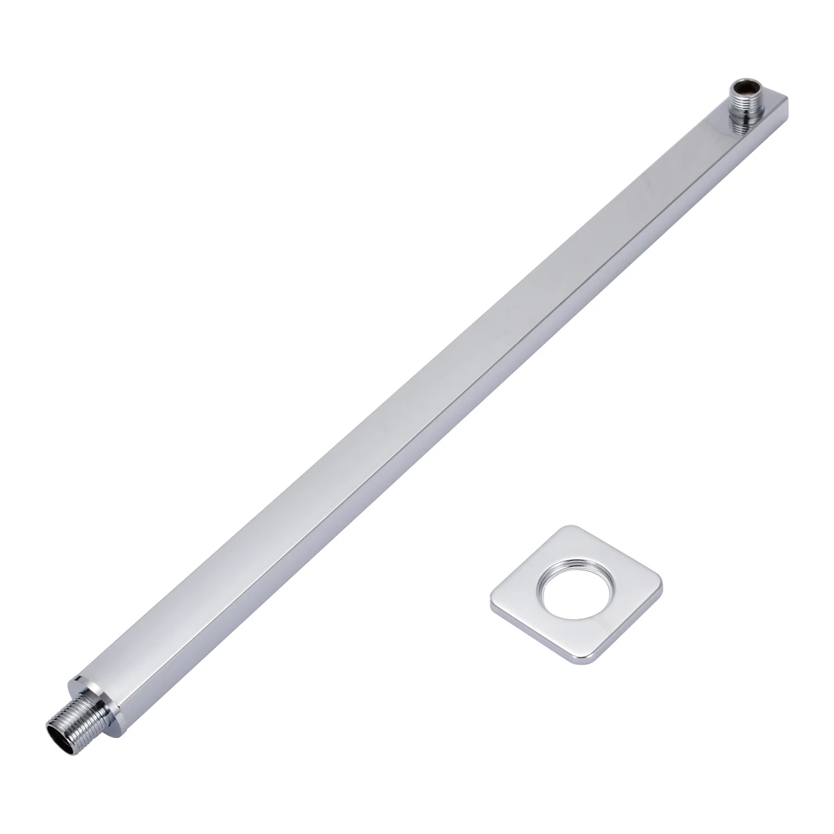 40cm Wall Mounted Chrome Shower Arm Silver Square Shower Extension Arms For Rain Shower Head Bathroom Shower Accessories