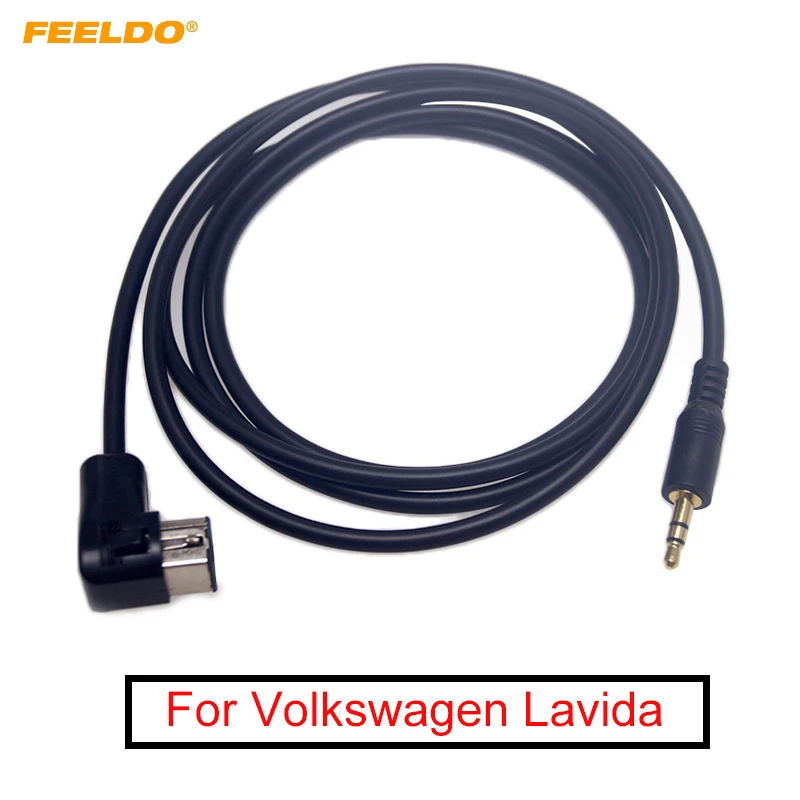 

FEELDO Car Radio Audio 3.5mm Male AUX-IN Adapter Cable for Volkswagen Lavida Skoda Octavia MP3 12-Pin Port AUX Wire