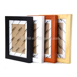 Parede de madeira Picture Frame, Flat Molding Border com Photo Mat Decoração, estilo moderno breve, 7 polegadas, 12 polegadas, 16 polegadas