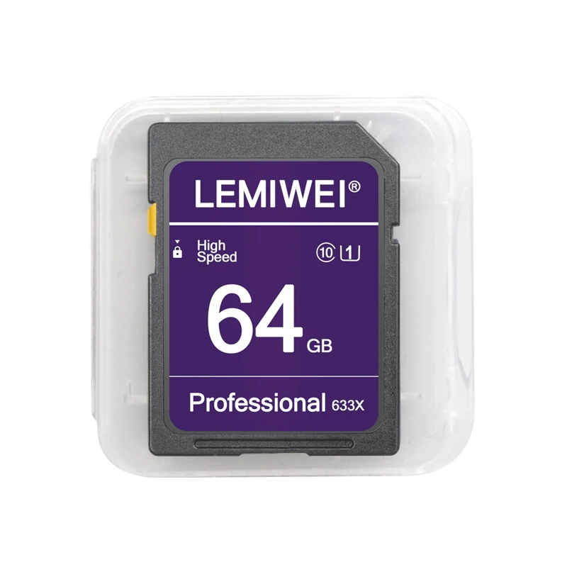 Lemiwei SD Card Professional Class10 V10 64GB 16GB U1 Memoria SDXC Card 4GB 8GB 32GB High Speed Flash Memory Card for Camera