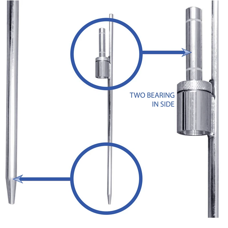 Beach Flag Pole Pole, Ground Spike, Rotating Ground Spike, Bearing for Blade, Teardrop Pole, Feather Flag Base, Easy to Rotating