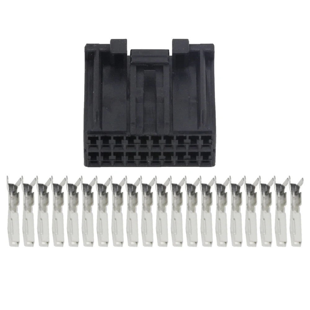 

5 Sets 20 Pin Sheath Automotive Connector Black Plastic with Terminal DJ7204-1.2-10/11/21 20P Car Connector
