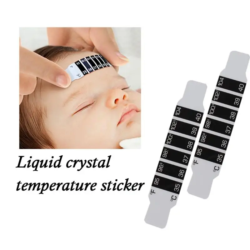 Thermometer Liquid Crystaltemperature Sticker Baby Child Kids Test Forehead Head Strip Water Color Changing Fever Home Tool