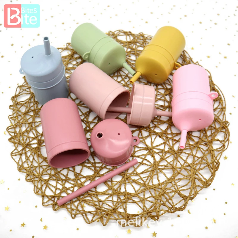 

Bite Bites Baby Feeding Cups Silicone Detachable Baby Drinking Cup with Straw BPA Free Silicone Tableware Sippy Leakproof Cup