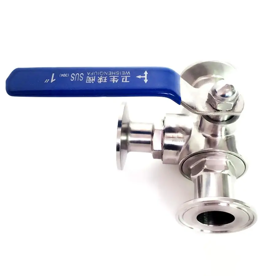 

Fit 89mm Pipe OD x 3.5" Tri Clamp Sanitary T-Port Ball Valve SUS 304 Stainless Beer Brewing Home