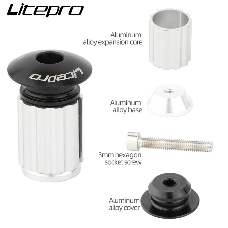 LP litepro Bicycle Handlebar Plugs Aluminum Alloy Mountain Road Bike Handle Bar Grips End Caps Expansion Parts