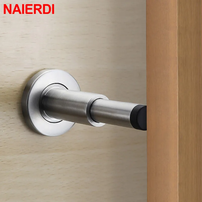 NAIERDI fermaporta in gomma di rame puro tampone idraulico fermaporta muto Non magnetico porta Touch Hardware supporti per porte Hardware