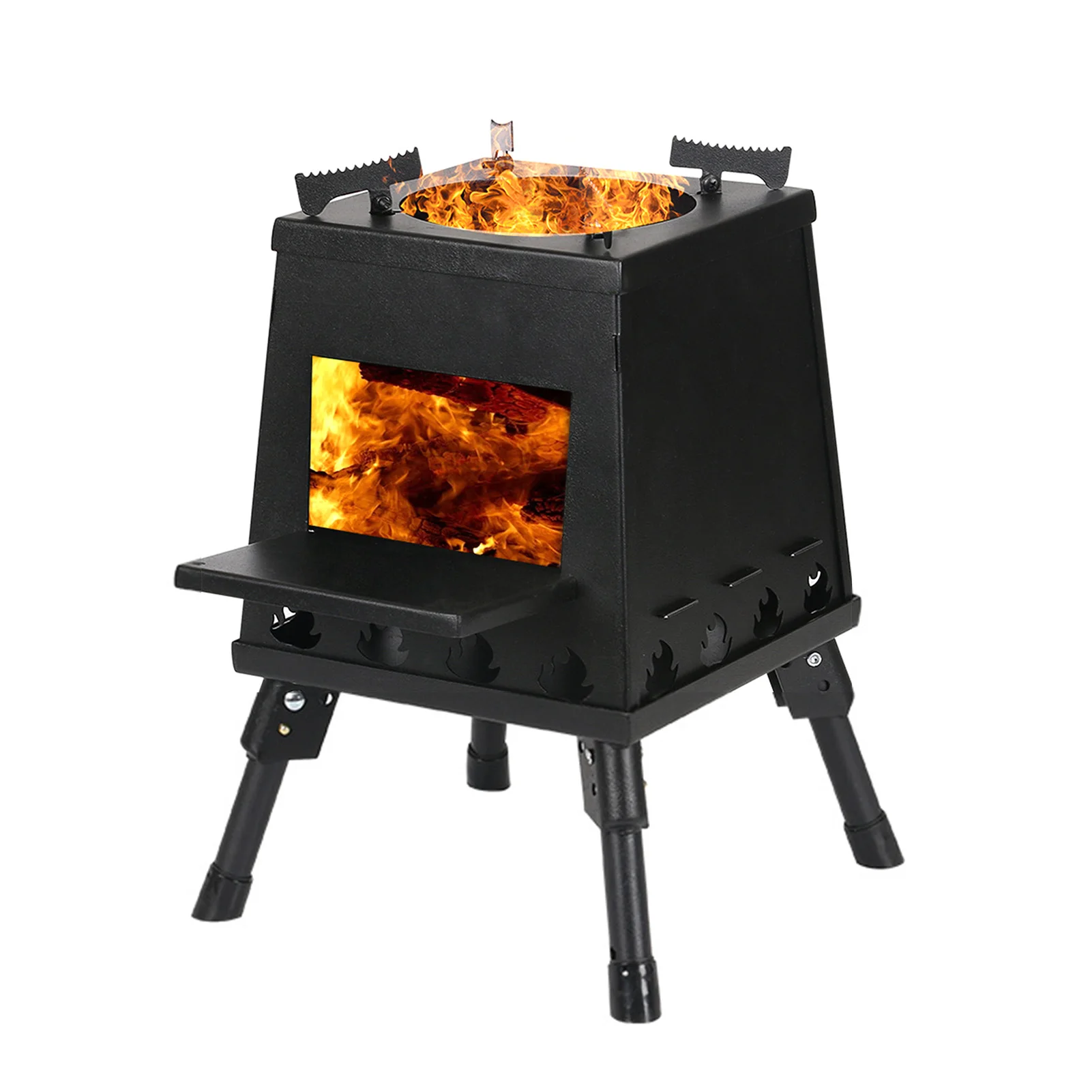 

Outdoor Wood Burning Camping Stove Lightweight Portable Low Smoke Stove Camping Cooking Supplies Picnic BBQ Equipment