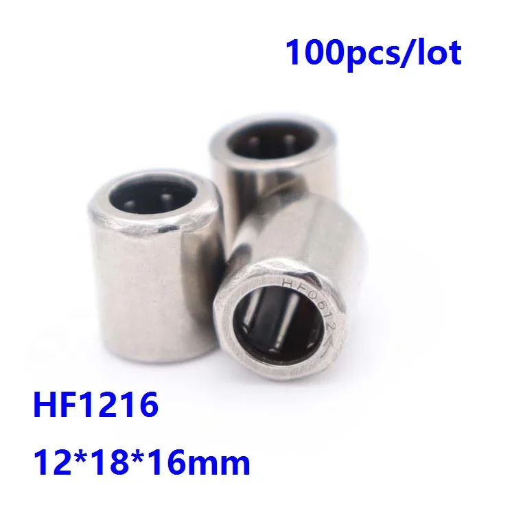 100pcs/lot HF1216  12*18*16mm One Way Clutch Needle roller Bearing Outer ring octagon One Way Clutch Needle roller Bearing