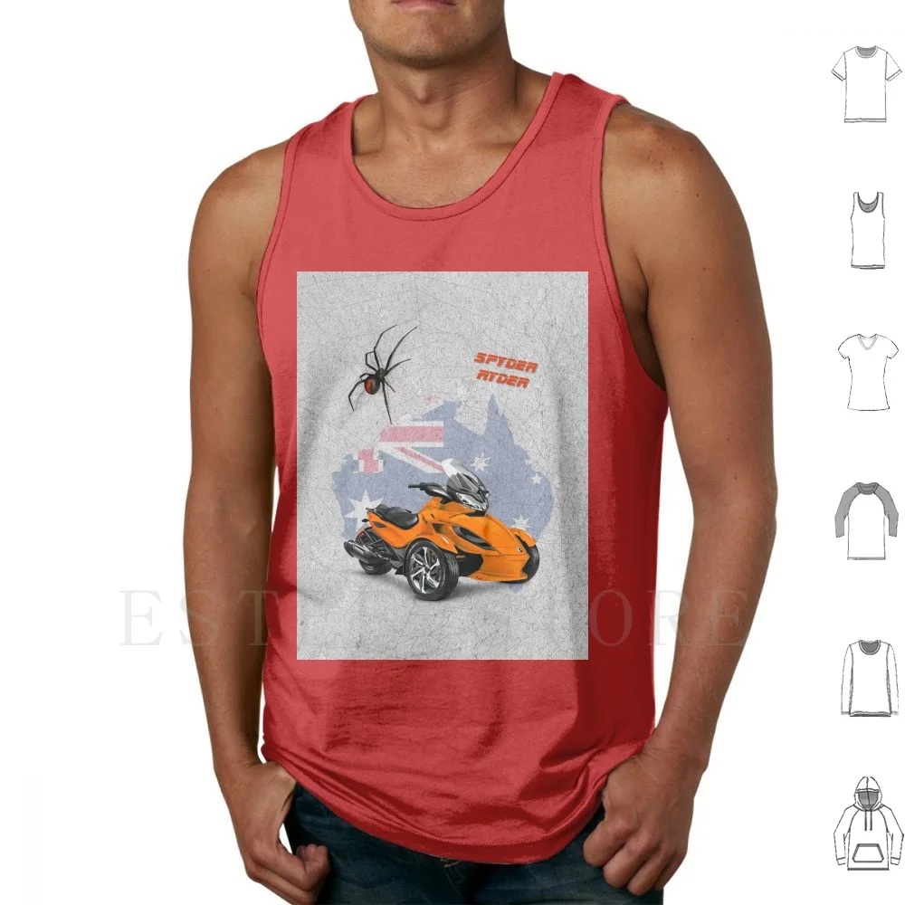 Майки Ryder, жилет из хлопка Can Am Australia Redback Spider Gravel, мотоцикл