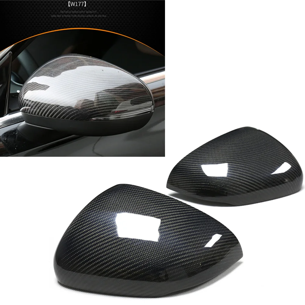 

Carbon Fiber Rearview Side Mirror Cover For Mercedes-Benz A CLA Class W177 W118 A200 A220 A250 AMG 2019-2023 Rear View Cap Shell