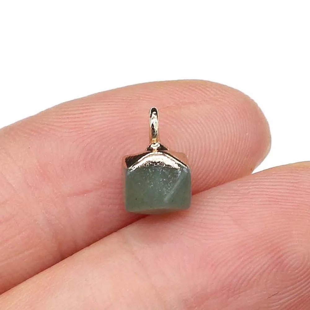 5 unids/lote sección piedra Natural pequeño colgante forma Irregular encantos para fabricación de joyería DIY pulseras collar accesorios 6x6mm