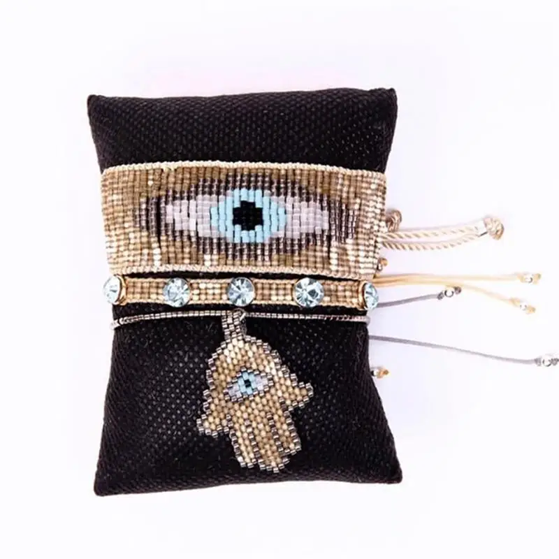 

ZHONGVI Fashion Evil Eye Bracelet Set For Girls Miyuki Rhinestone Bracelets Women Gift Jewelry Mexican 2021 Pulseras Jewellery