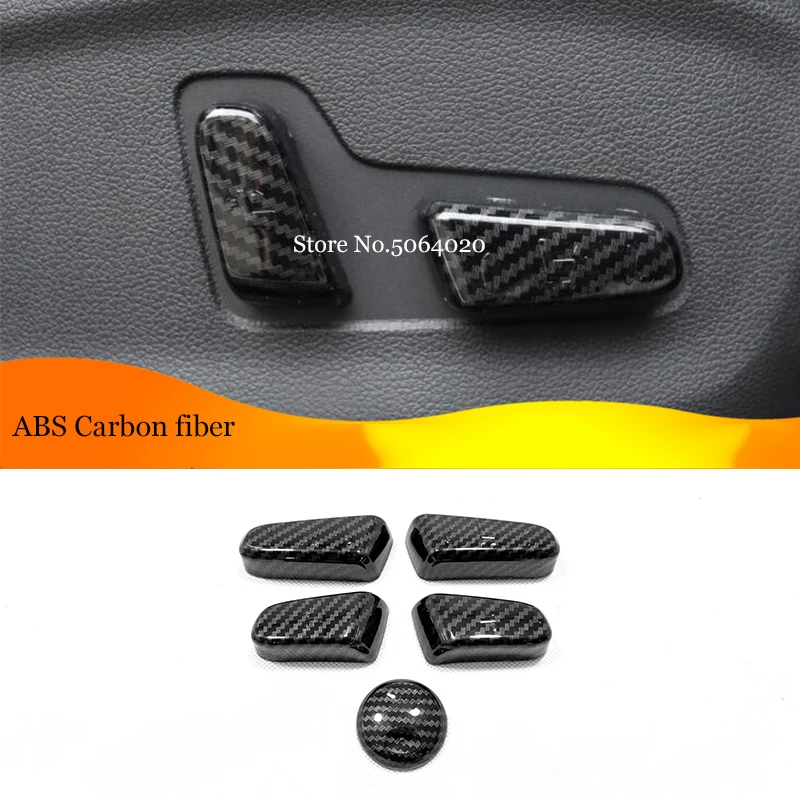 For KIA Ceed Seltos 2018-2020 ABS Carbon fiber Accessories Car Seat adjustment Switch Decoration Cover Trim Sticker Car styling