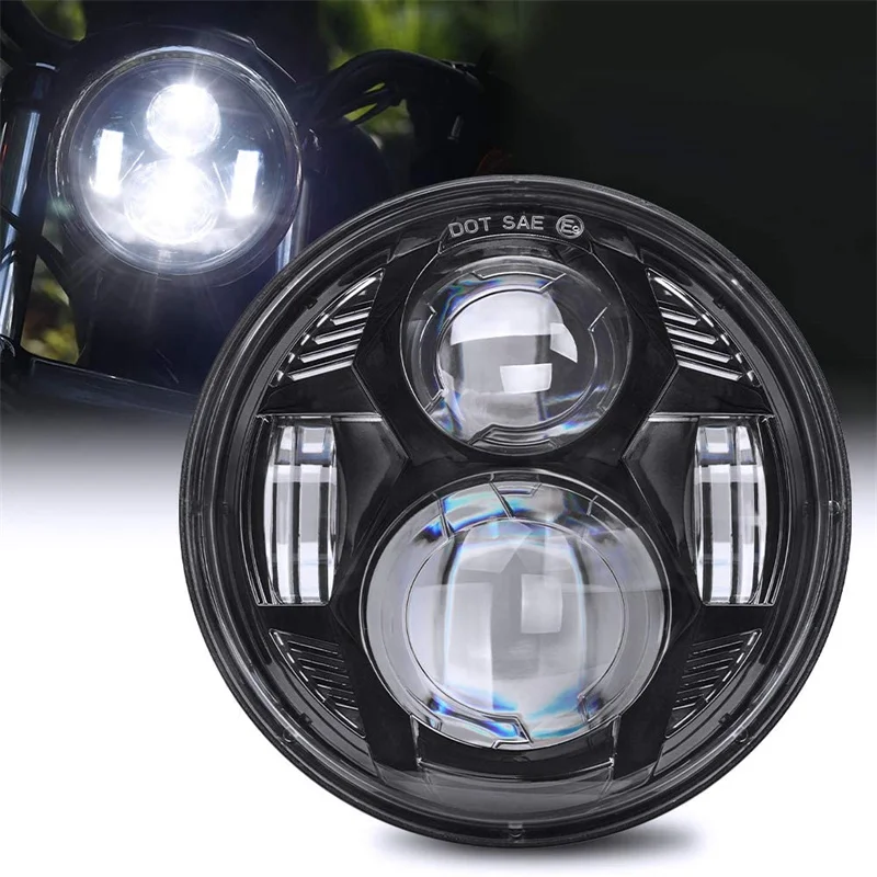 

5.75 inch Led headlight halo Ring white DRL Angel eye For Dyna Sportster Softail 5 3/4"Headlamp 5.75 inch Led headlight halo R