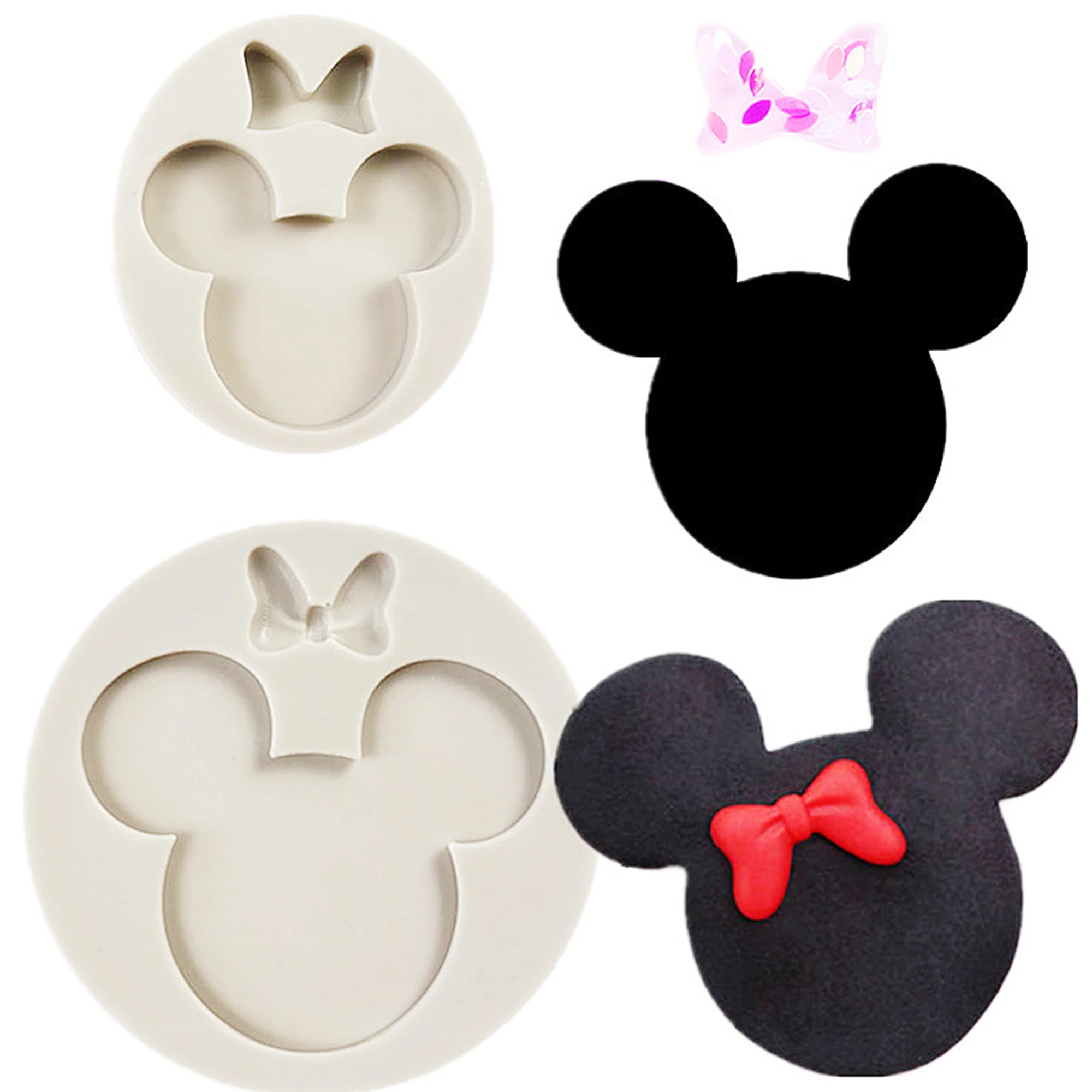 Cute Mouse Fondant Silicone Mold Craft Chocolate Candy Resin Clay Mold Cake Decorating Tools kitchen Baking Tools M2047