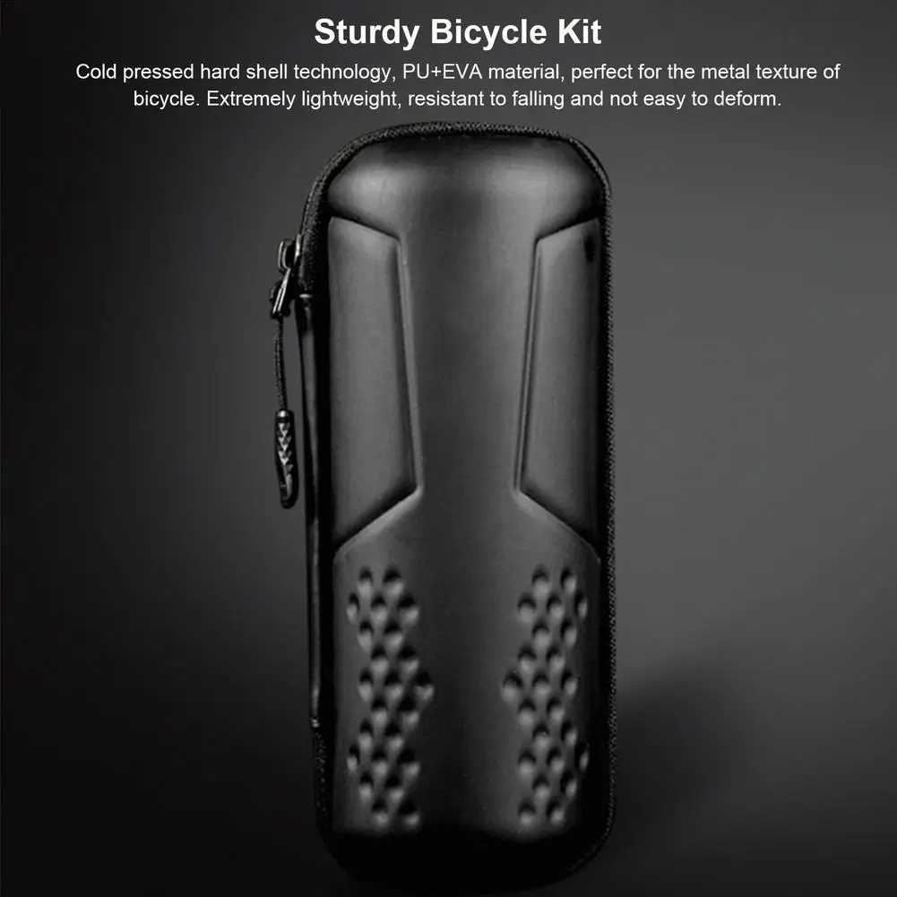 Bike Saddle Bag Bike Frame Bag Outdoor Bike Storage Repair Kit Capsule Hard Shell Bike Pouch Bike Top Tube Saddle Seat Bag F