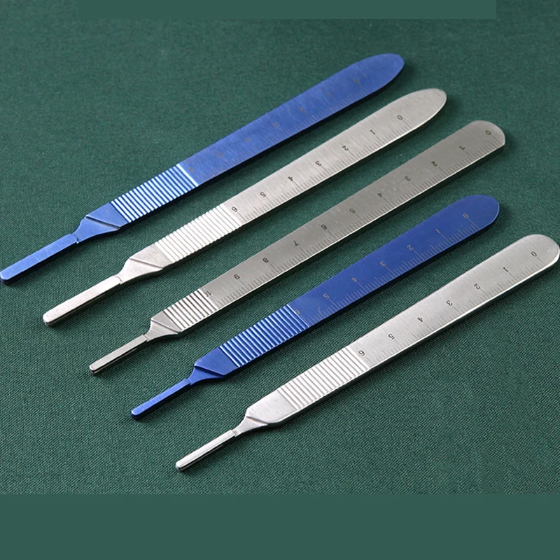 Stainless steel scalpel handle No. 3/4 cutting double eyelid blade utility knife mobile phone film repair tool