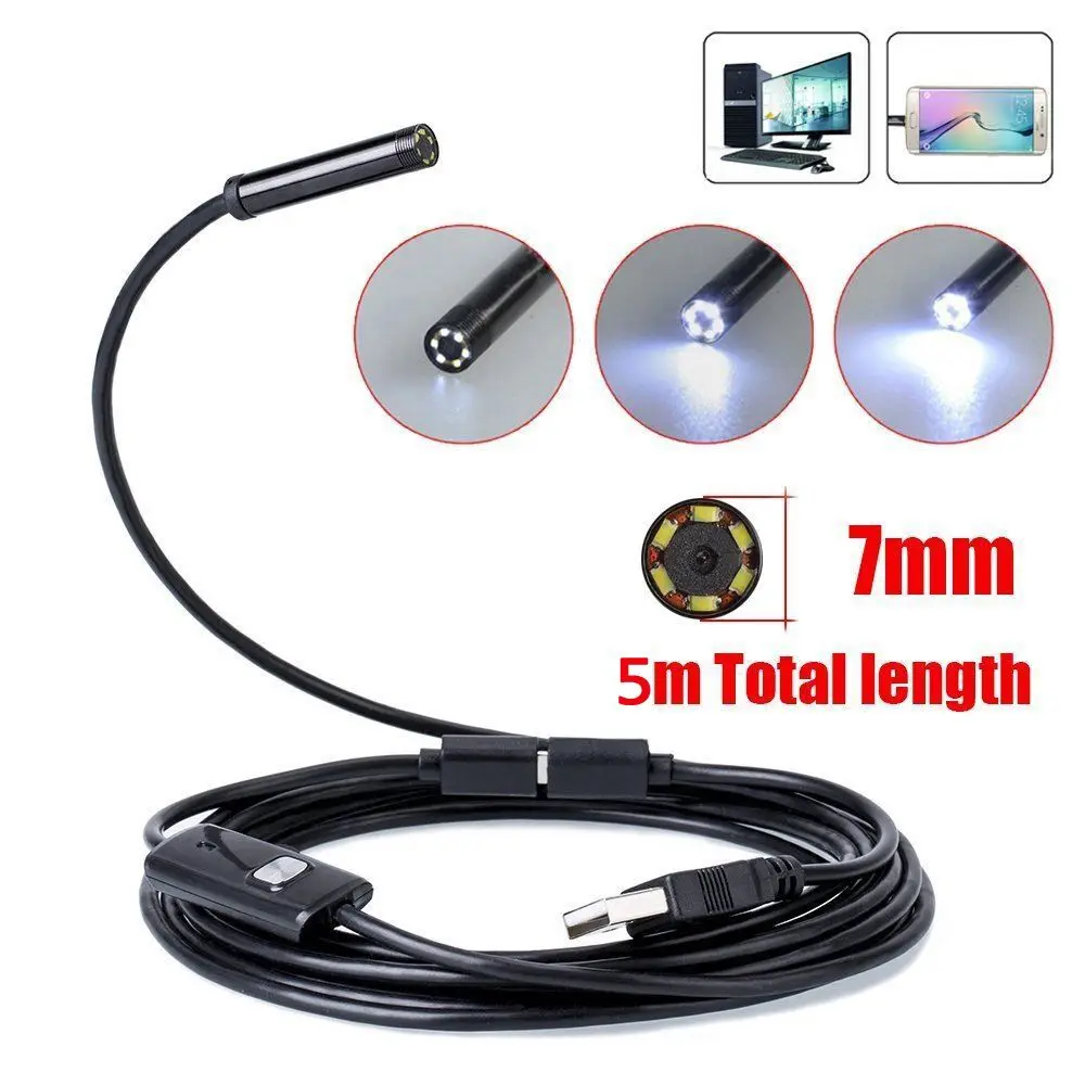 Sewer Drain Pipe Endoscope Inspection Camera Plumbing Waterproof Drain Endoscope USB Latest Useful Durable New Hot