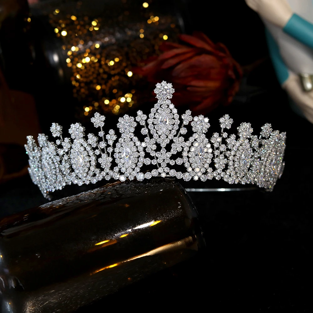 Imagem -06 - Barroco Geométrica Cristal Tiara para Mulheres Nupcial Headdress Luxo Coroa Acessórios do Cabelo do Casamento Beleza Pageant Diadema Jóias Novo