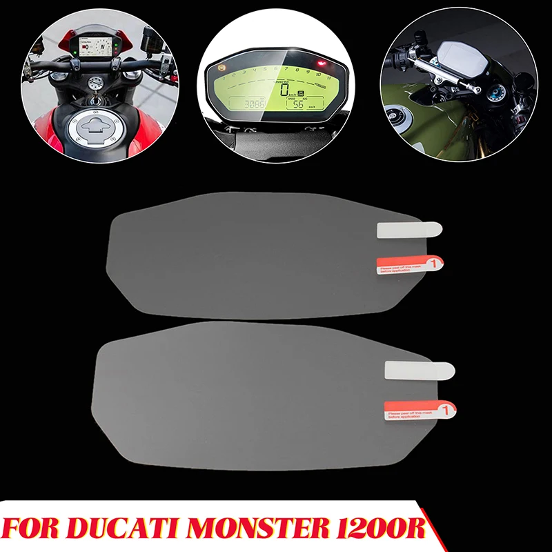 

Fit For DUCATI MONSTER 797 821 1200 Motorcycle Cluster Scratch Protection Instrument Speedometer Film Screen Protector Sticker