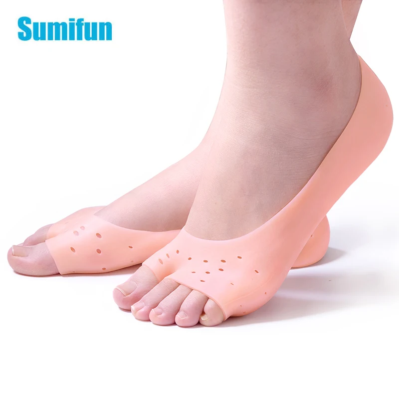 2pcs Soft Silicone Moisturizing Gel Socks For Foot Care Protector Relieve Dry Cracked Peeling Heels Shoes Insole Pedicure C1752