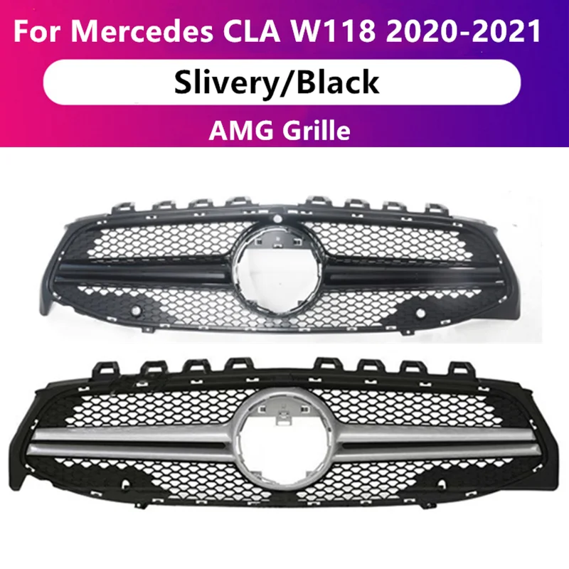 

AMG Style Front Grille For 2020 2021 W118 Mercedes Benz CLA Class CLA200 CLA220 CLA250 CLA260 Hood Grill Racing Grills