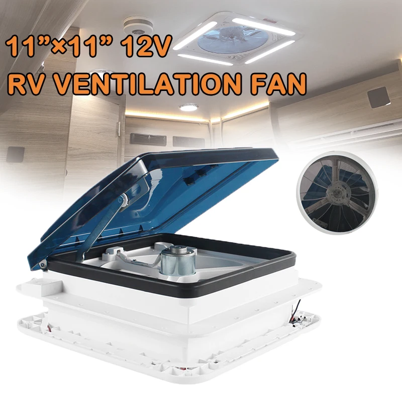 DREAMRV RV Caravan Car Accessories 11\' 280mm Caravan Skylight RV Roof Ventilation Fan