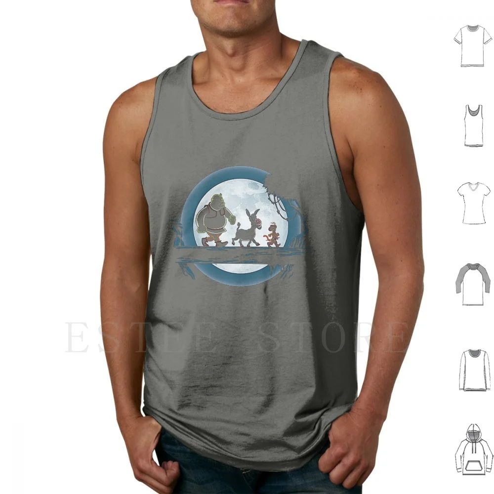 Shrekuna Tank Tops Vest Cotton Shrek Donkeyyyy Hakuna Lion King Ogre Shrek 2 Shrek The Movie Thelionking Timon