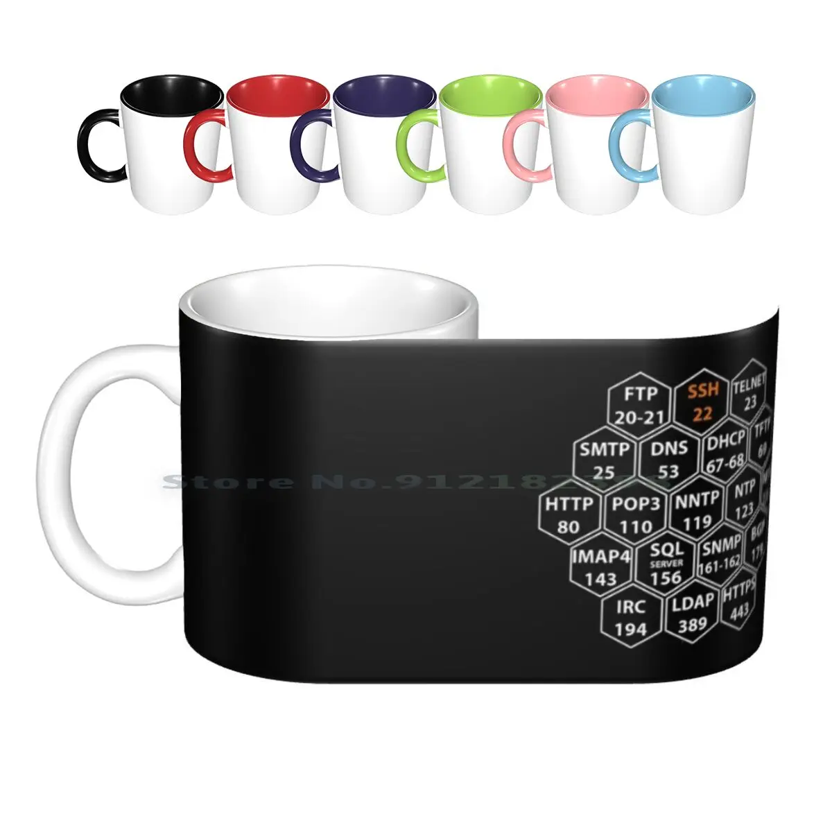 Hacker Port Numbers Ceramic Mugs Coffee Cups Milk Tea Mug Hacker Linux Hacker Tech Linux Infosec Python Github Pen Tester Cyber