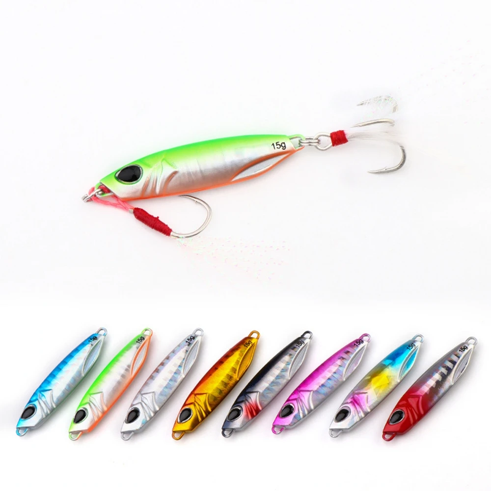 Jigs Sea Fishing Metal Jig Spoon 10G 15G 20G  30G Shore Casting Jigging Lead Fish Sea Bass Fishing Micro Jig Slow Jigging