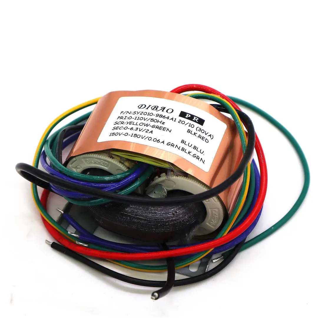 Трансформаторный выход R-типа, 30 Вт, переменный ток 150 В-0-150 В/60 мА 0-6,3 В/2 А для лампового предусилителя 12AX7/6N3/6N4, плата усилителя catena