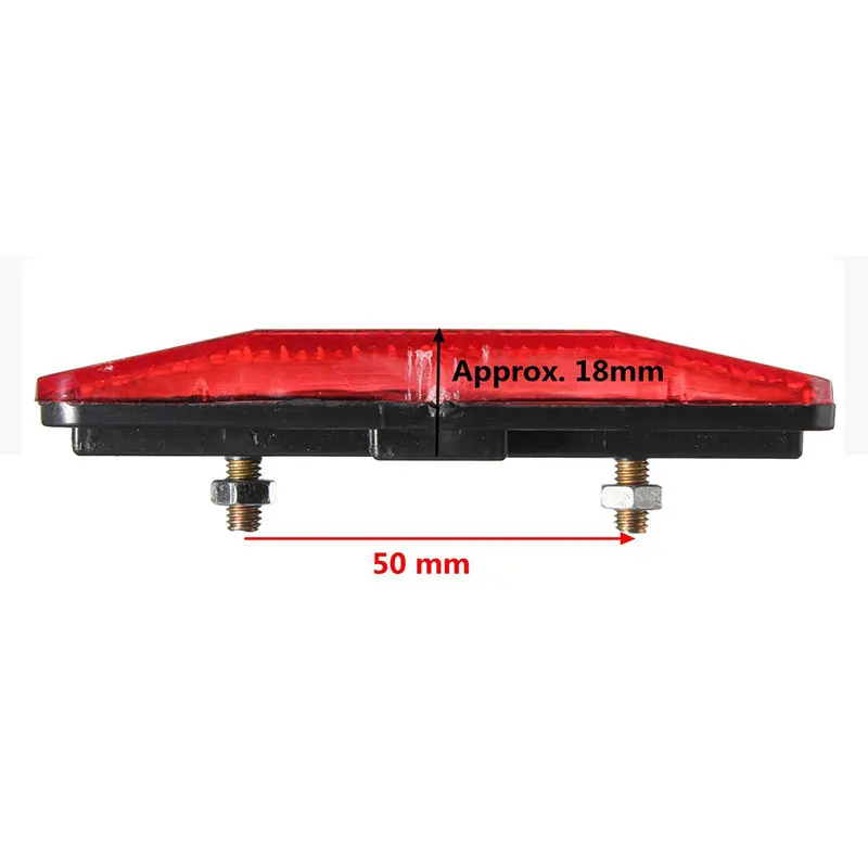 1~10PCS Bike Cycling Rear Reflector Tail Light For Luggage Rack NO Battery Aluminum Alloy Reflective Taillight Bike