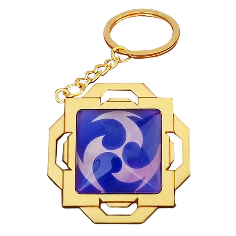 Genshin Vision Keychains Eye Of God Key Chains 7 Elements 4 Styles Genshin Impact Vision Game Character Cosplay Keyring Pendant