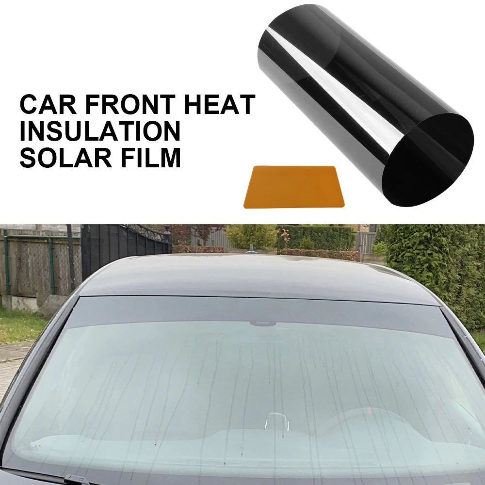 Car Front Windshield Sun Visor Protection Shade Sticker Window Sun Visor Strip Heat Insulation Tint Film 150x20cm Car Decoration