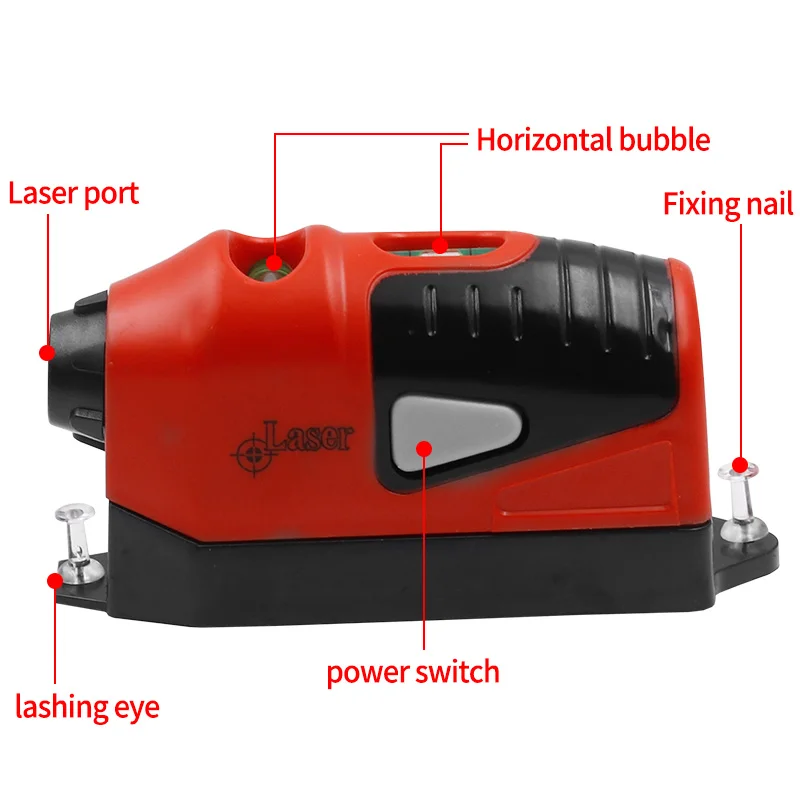 Imagem -03 - Mini Nível a Laser Vertical Ferramenta de Medição Nível a Laser para Linha Reta Guiada a Laser Ferramenta de Medição