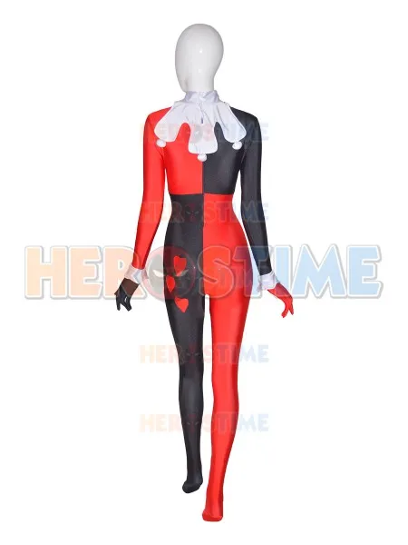 Quinn Kostüm Herz Version Quinn Cosplay Kostüm Spandex Zentai Bodysuit Halloween Kostüm