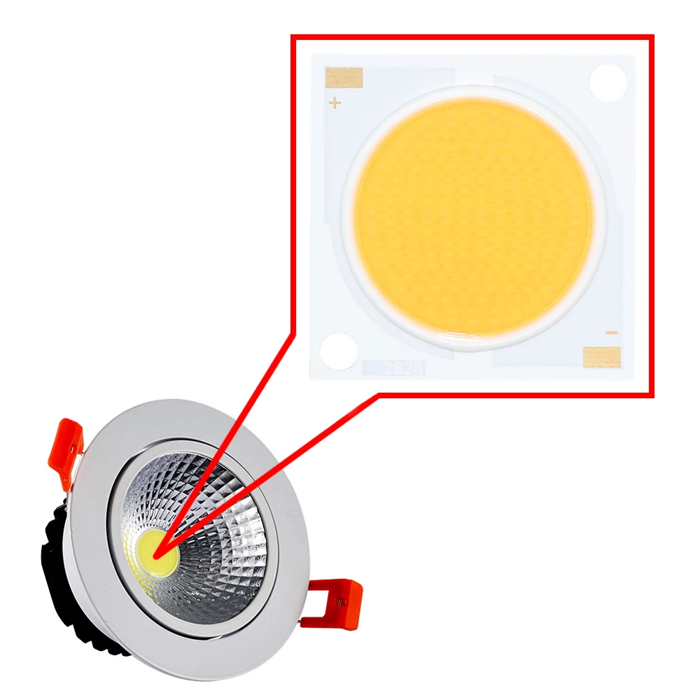 Imagem -06 - Chip Cob Iluminação Doméstica para Faróis Lâmpada de Cristal Led Refletora 28*28 mm Ra90 48w 72w 96w