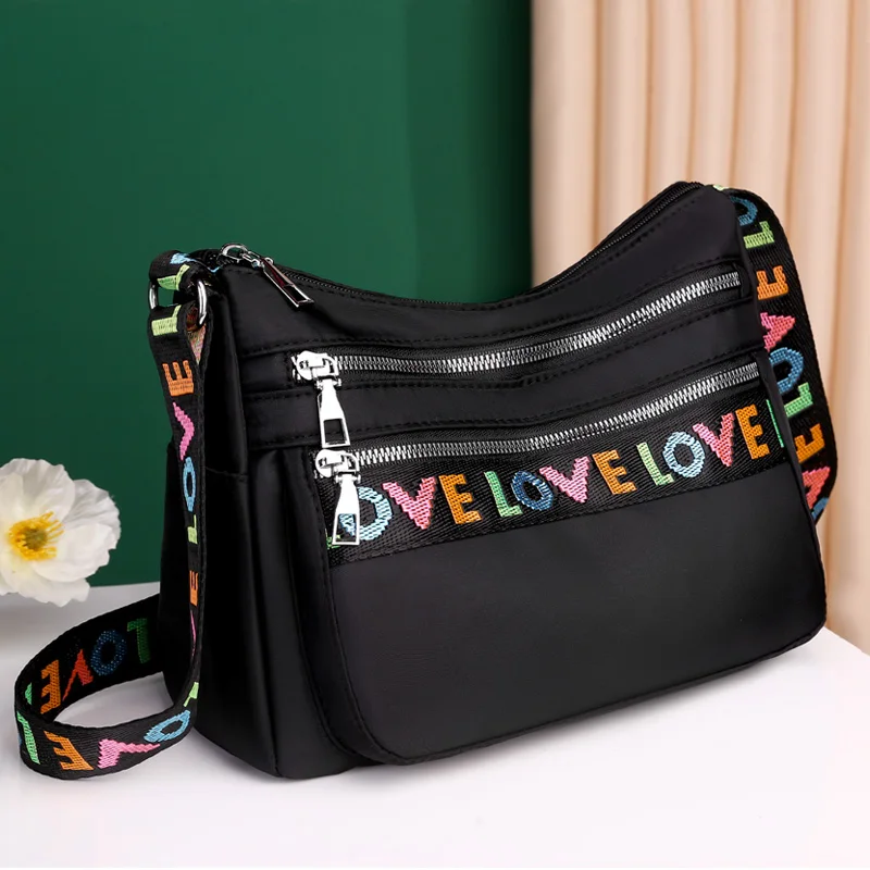 Frauen Umhängetasche Wasserdichte Nylon Oxford Schulter Messenger Taschen Casual Große Kapazität Handtasche Damen Reise Einkaufstasche – Detail 18
