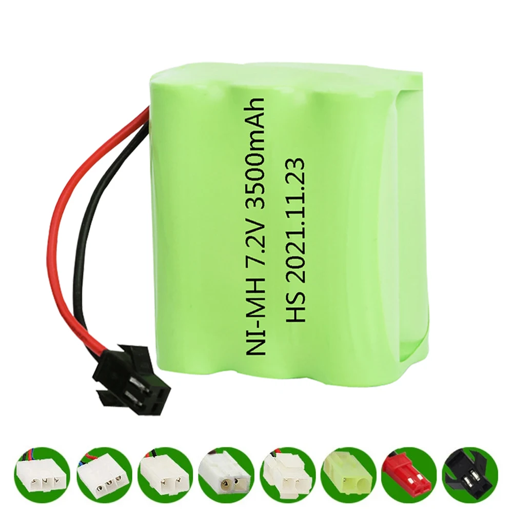 7.2V 3500mah upgrade NI-MH AA akumulator 3000mah na zabawki zdalnie sterowane elektryczne części samochodowe SM/JST/EL2P/TAMIYA wtyczka