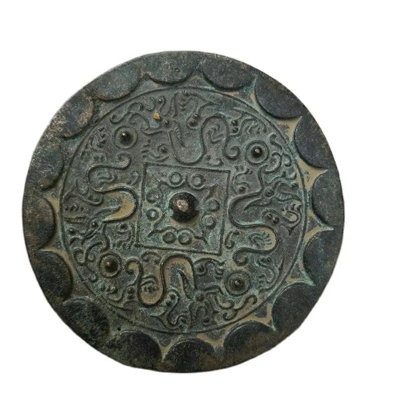 

China Old Bronze Old Feng Shui Bronze Mirror Lace Garden Bronze Mirror