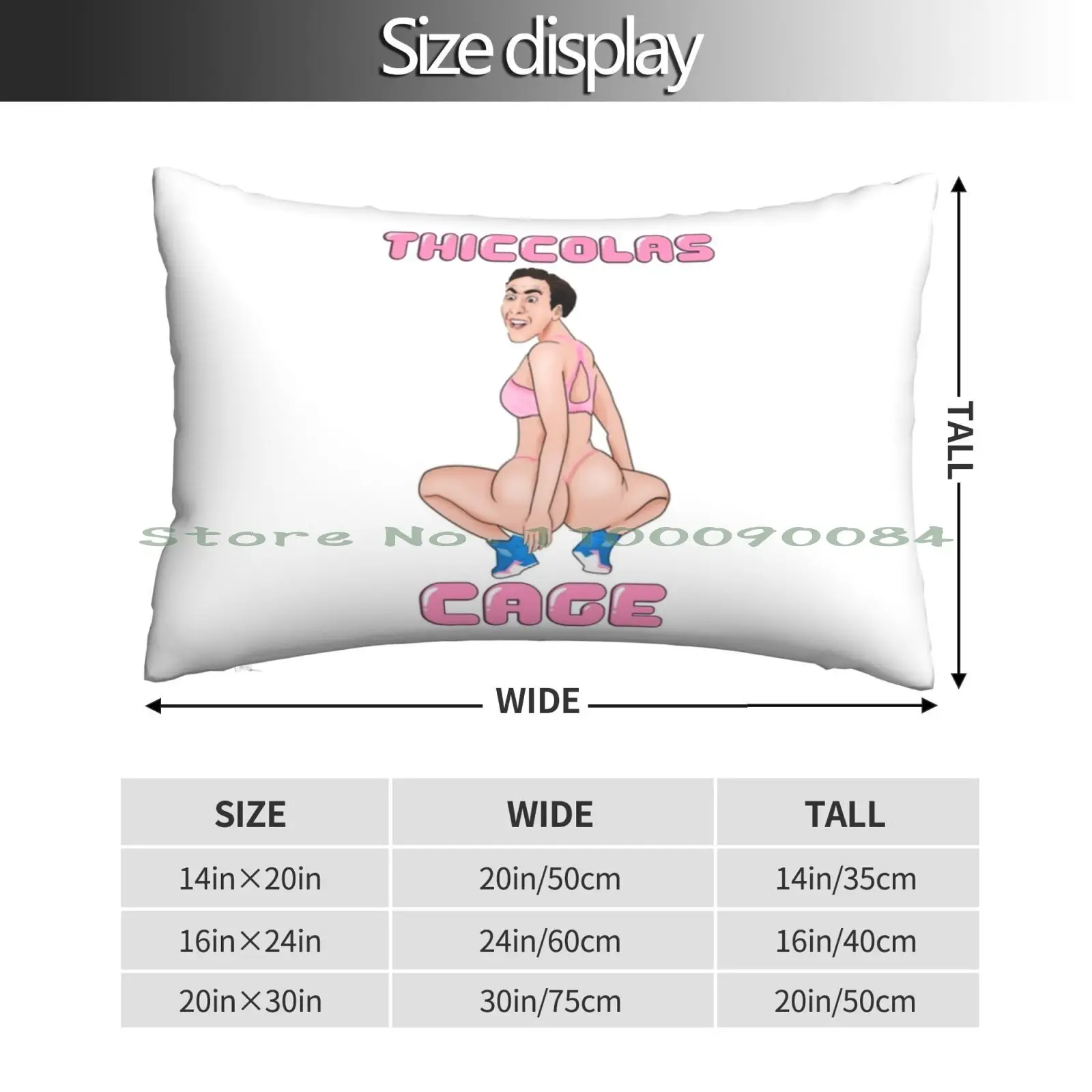 Thiccolas Cage-Dummy Thicc Nicolas Cage Meme Pillow Case 20x30 50*75 Sofa Bedroom Nick Cage Nicholas Cage Con Air Nicolas Cage