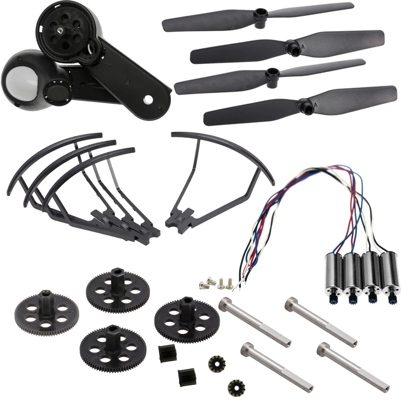 S167 S166 RC Drone SP500 Комплект запасных частей Пропеллеры Лопасти Защитная рамка CSJ S167 GPS Квадрокоптер Рычаги двигателя Винты вала шестерни