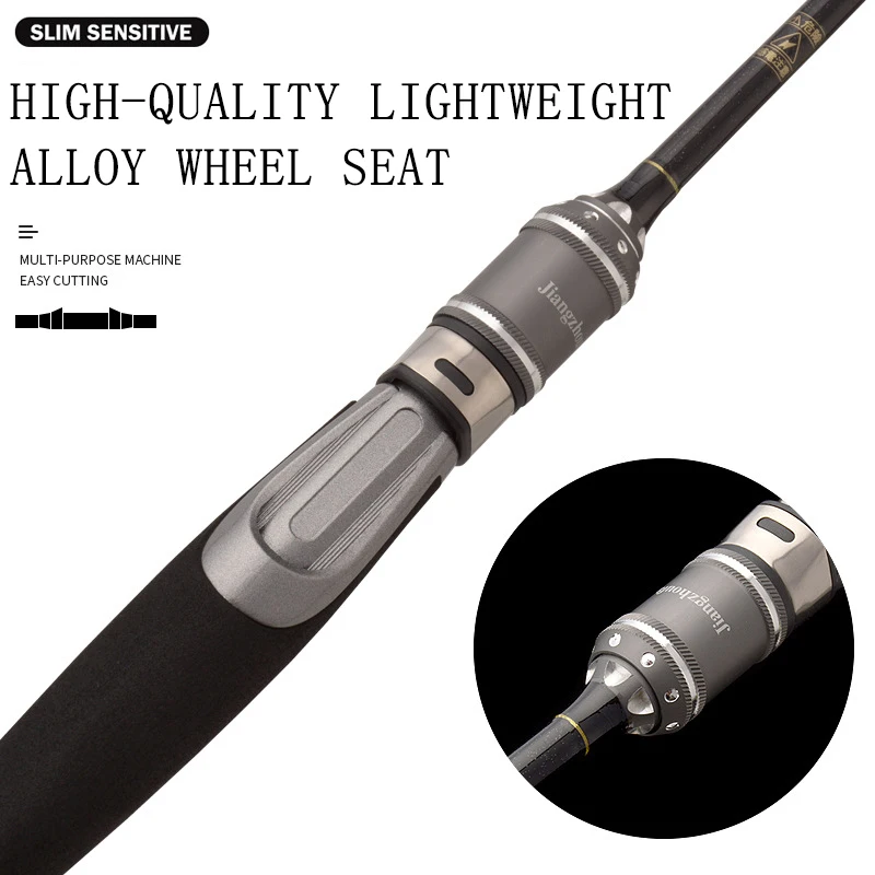 Raft Fishing Rod 55cm Half Titanium Tip Alloy 2 Sections Fishing Pole Offshore Boat Fishing Rod