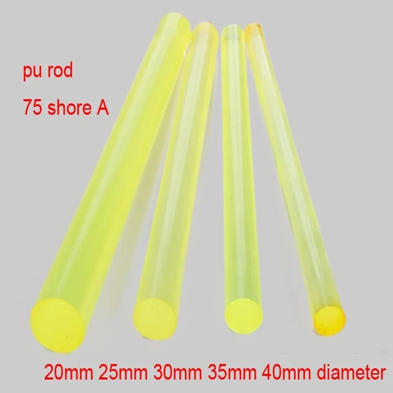 20mm 25mm 30mm 35mm 40mm dia. hardness shore 75A pu rod Polyurethane round rod RUBBER SPRING PU bar gum elastic rubber stick TPU