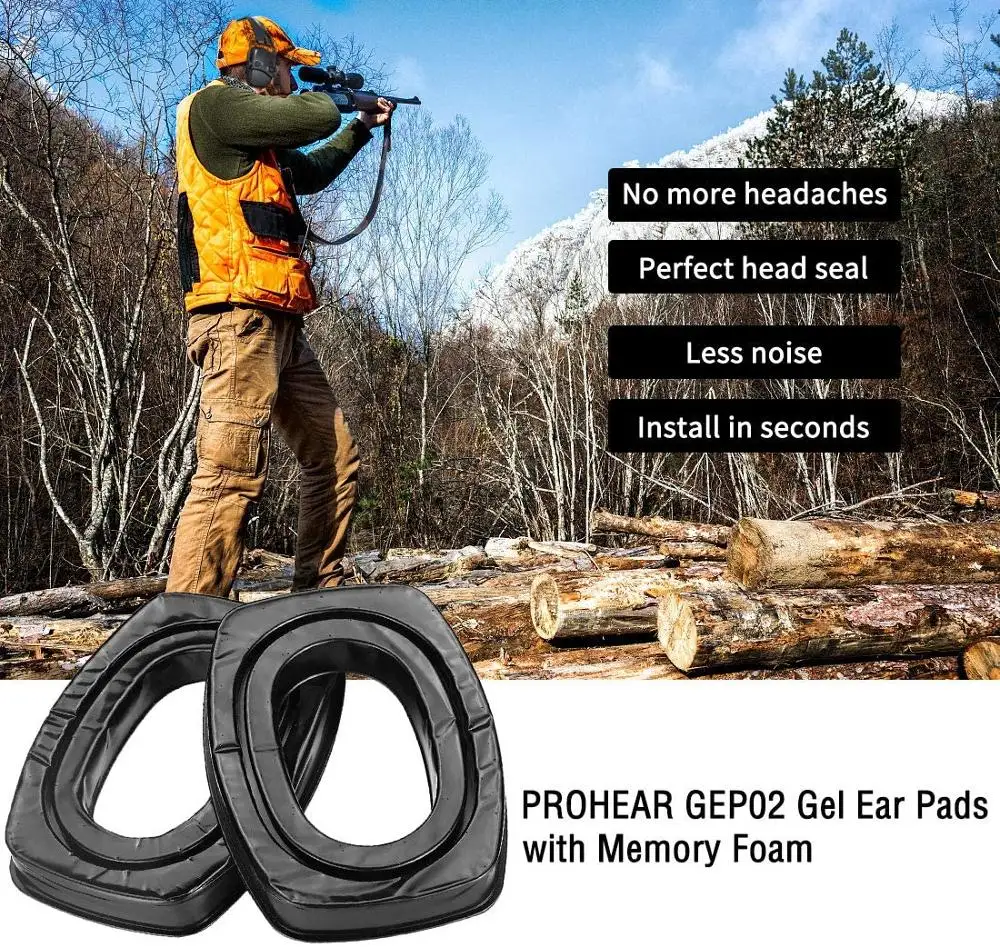 ZOHAN Gel Ear Pads For Howard Leight By Honeywell Impact Earmuff Electronic Shooting Earmuff