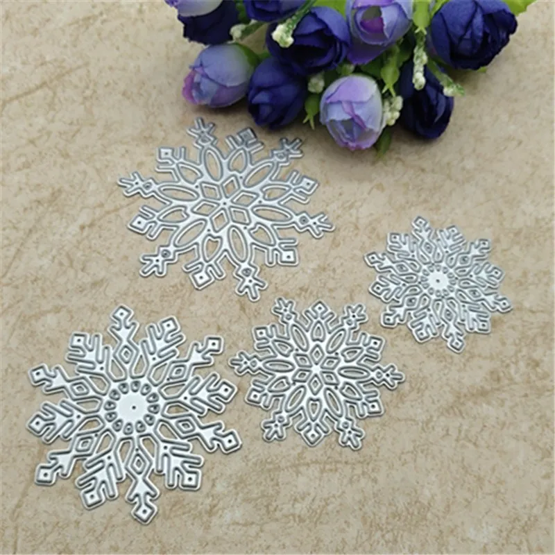 4pc/set snowflake Frame Metal Cutting Dies For DIY Scrapbooking Album Embossing Paper Cards Decorative Crafts